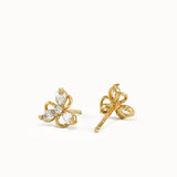 Pear Flower Stud Earrings