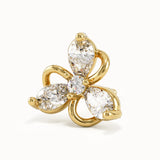 Pear Flower Stud Earrings