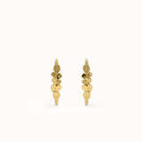 Leaf Stud Hoop Earrings
