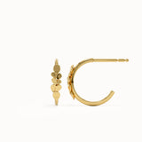 Leaf Stud Hoop Earrings