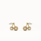 Pave Cherry Stud Earrings