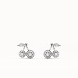 Pave Cherry Stud Earrings