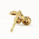 Pave Cherry Stud Earrings