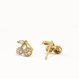 Pave Cherry Stud Earrings