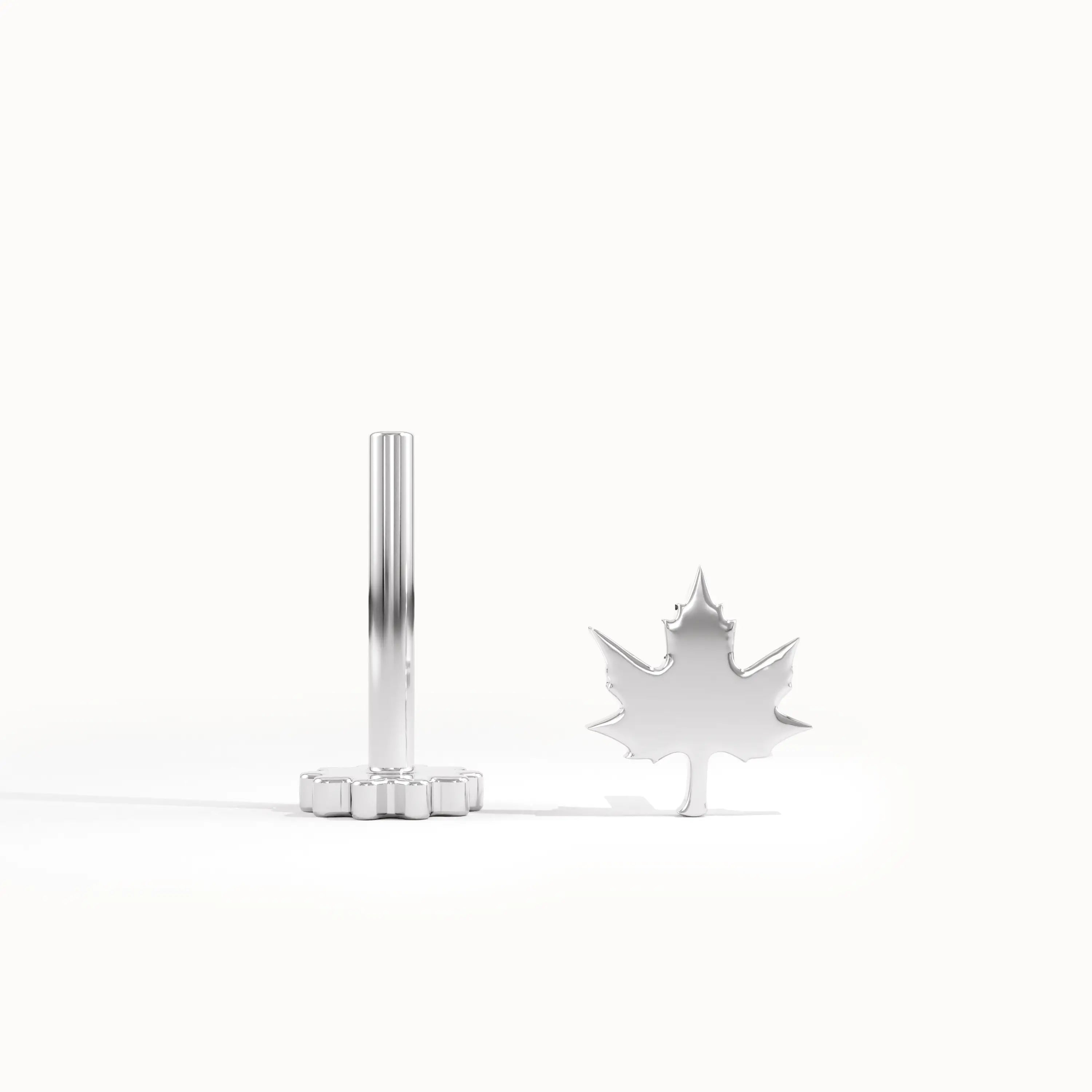 Gold Maple Leaf Piercings - BRENNMORE 