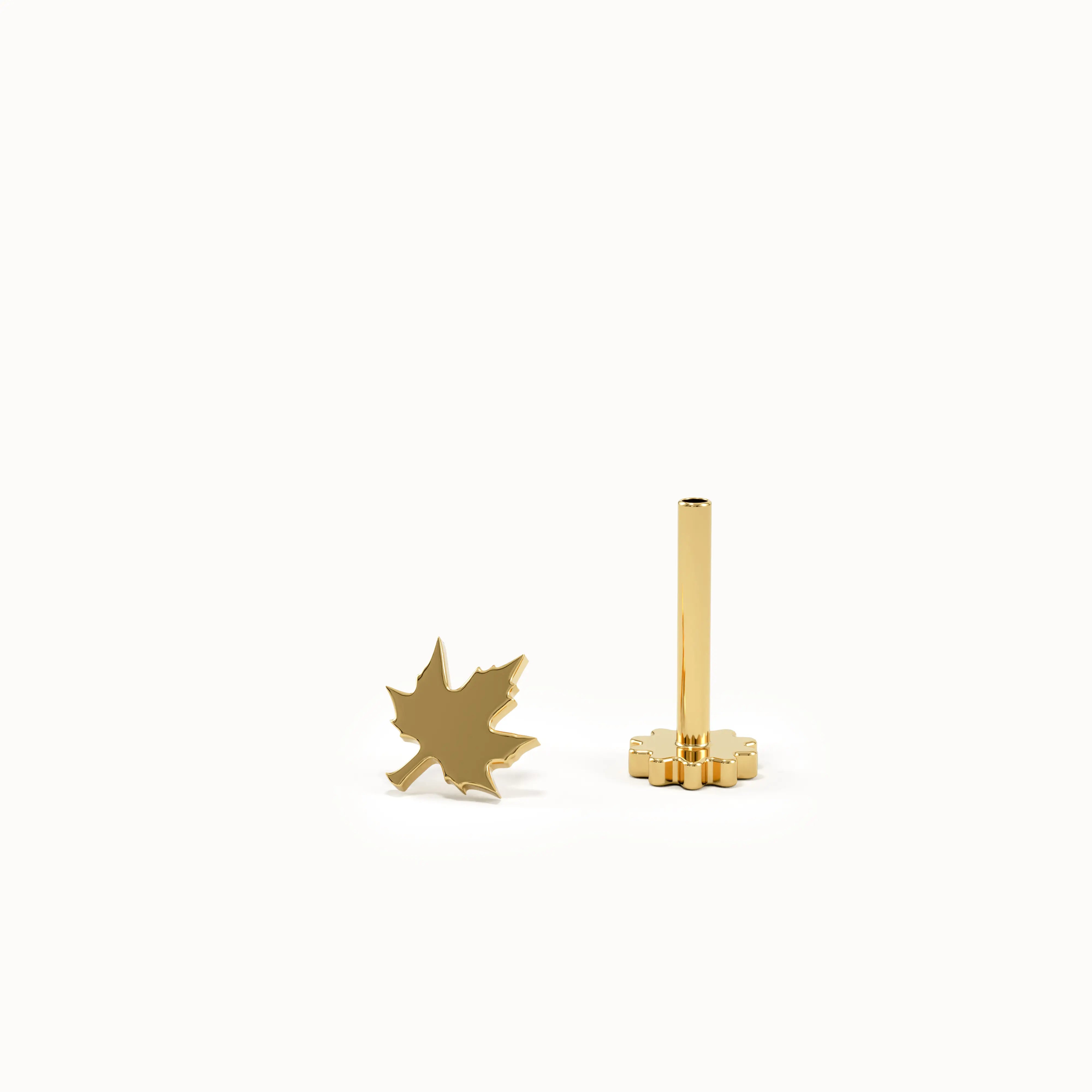 Gold Maple Leaf Piercing - BRENNMORE