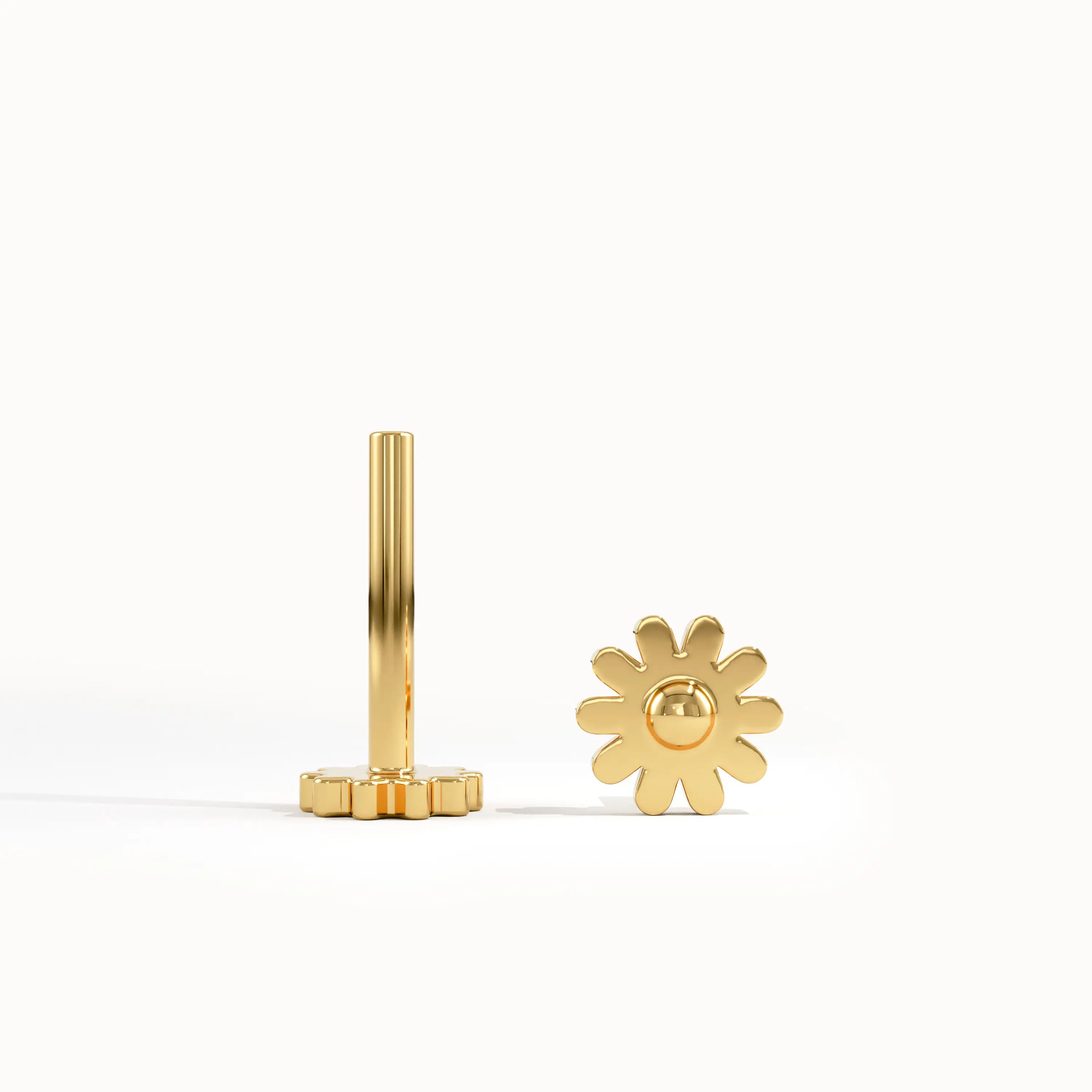 Gold Daisy Piercings for Women - BRENNMORE 