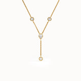 Womens Lab Diamond Lariat Necklace - BRENNMORE 