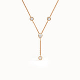 Womens Lab Diamond Lariat Necklace - BRENNMORE 