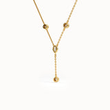 Womens Lab Diamond Lariat Necklace - BRENNMORE 