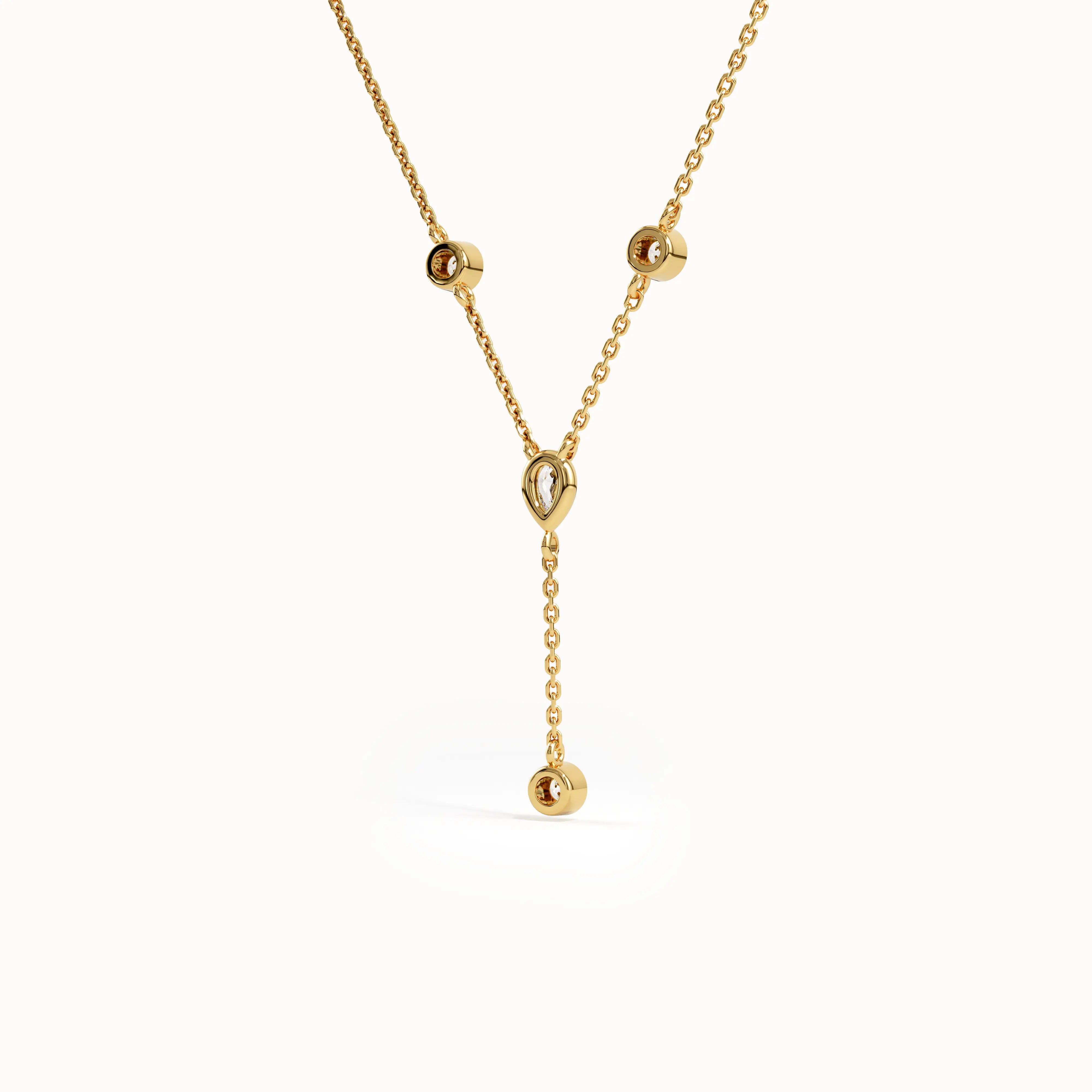 Womens Lab Diamond Lariat Necklace - BRENNMORE 