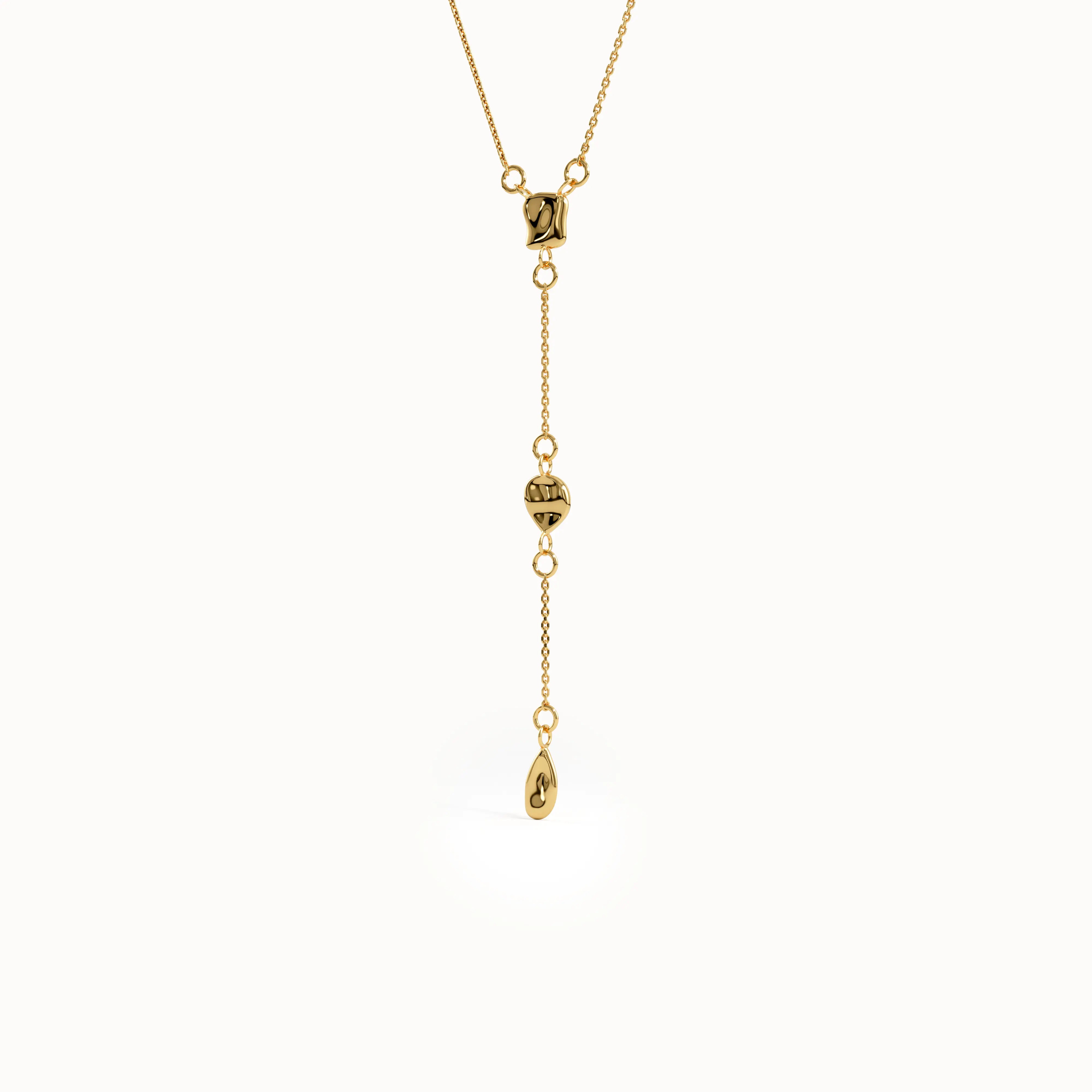 14k Gold Y Drop Necklace for Women - BRENNMORE 
