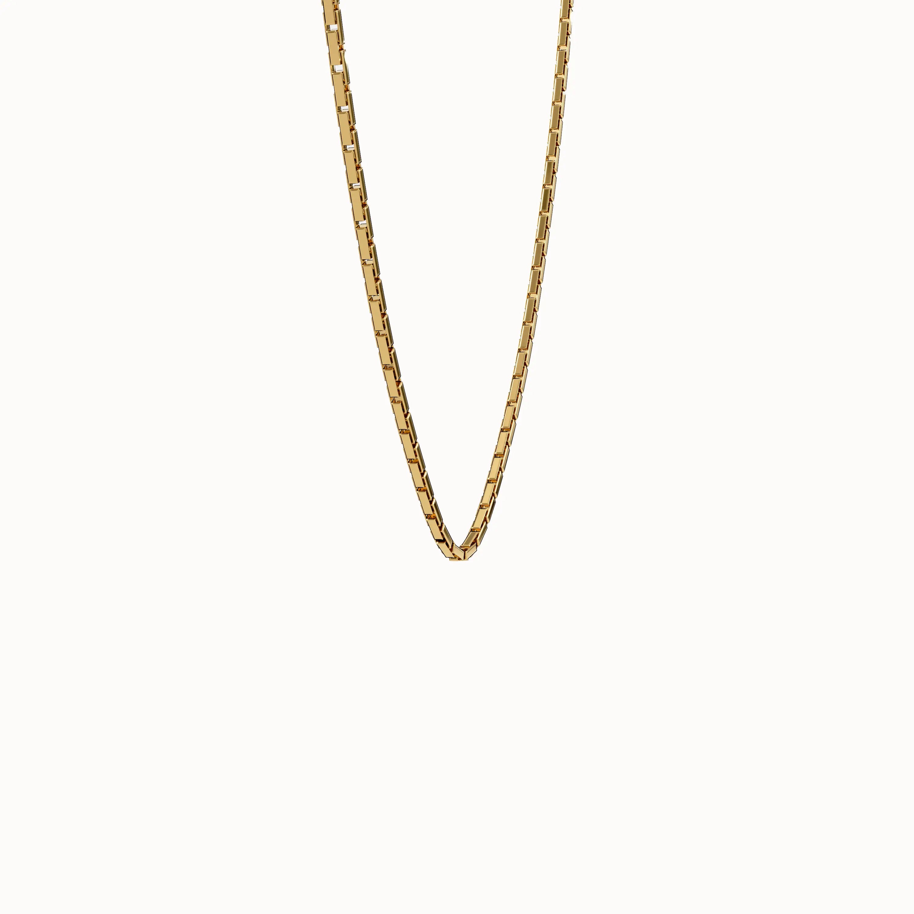 Rectangle Link Chain Necklace - BRENNMORE 