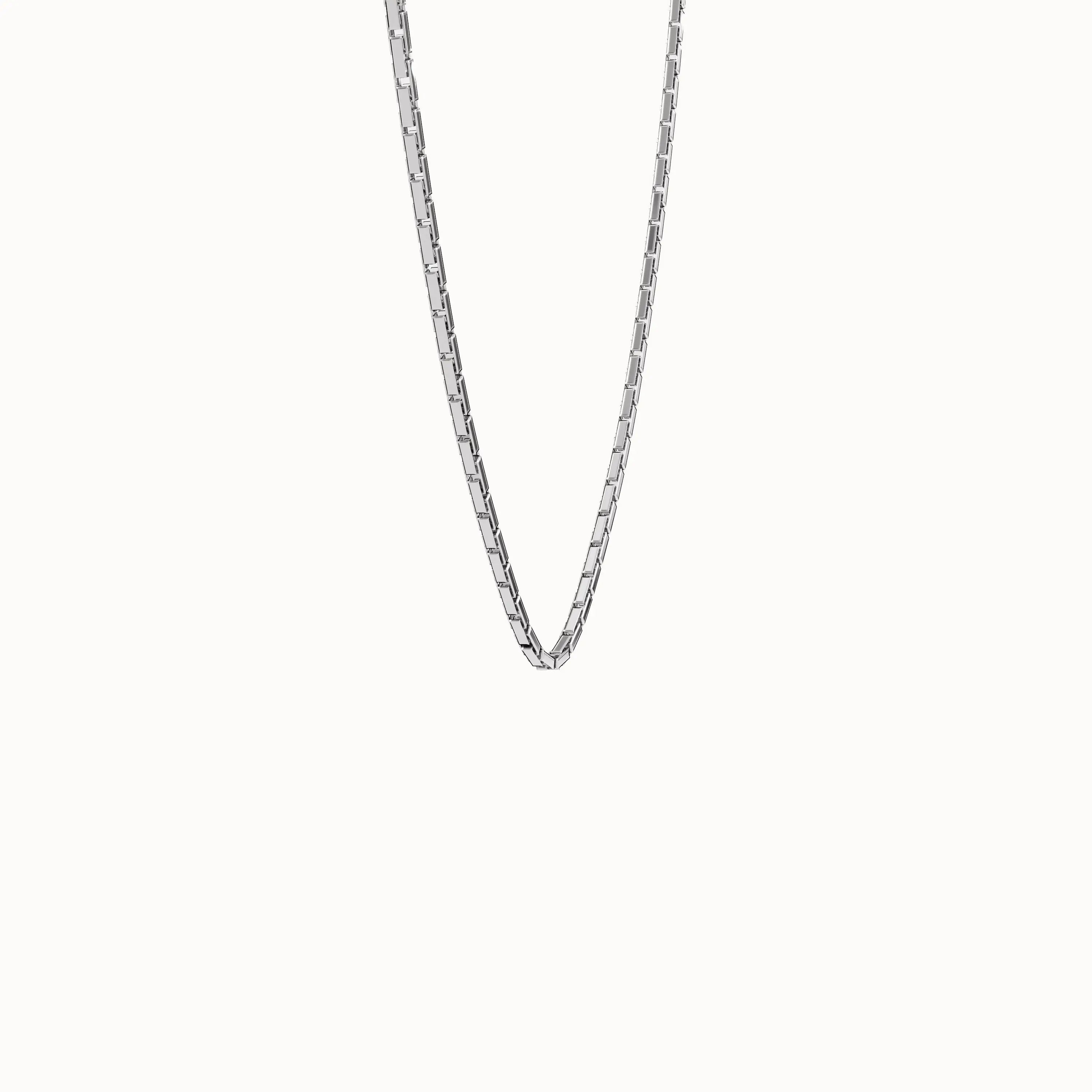 Rectangle Link Chain Necklace - BRENNMORE 