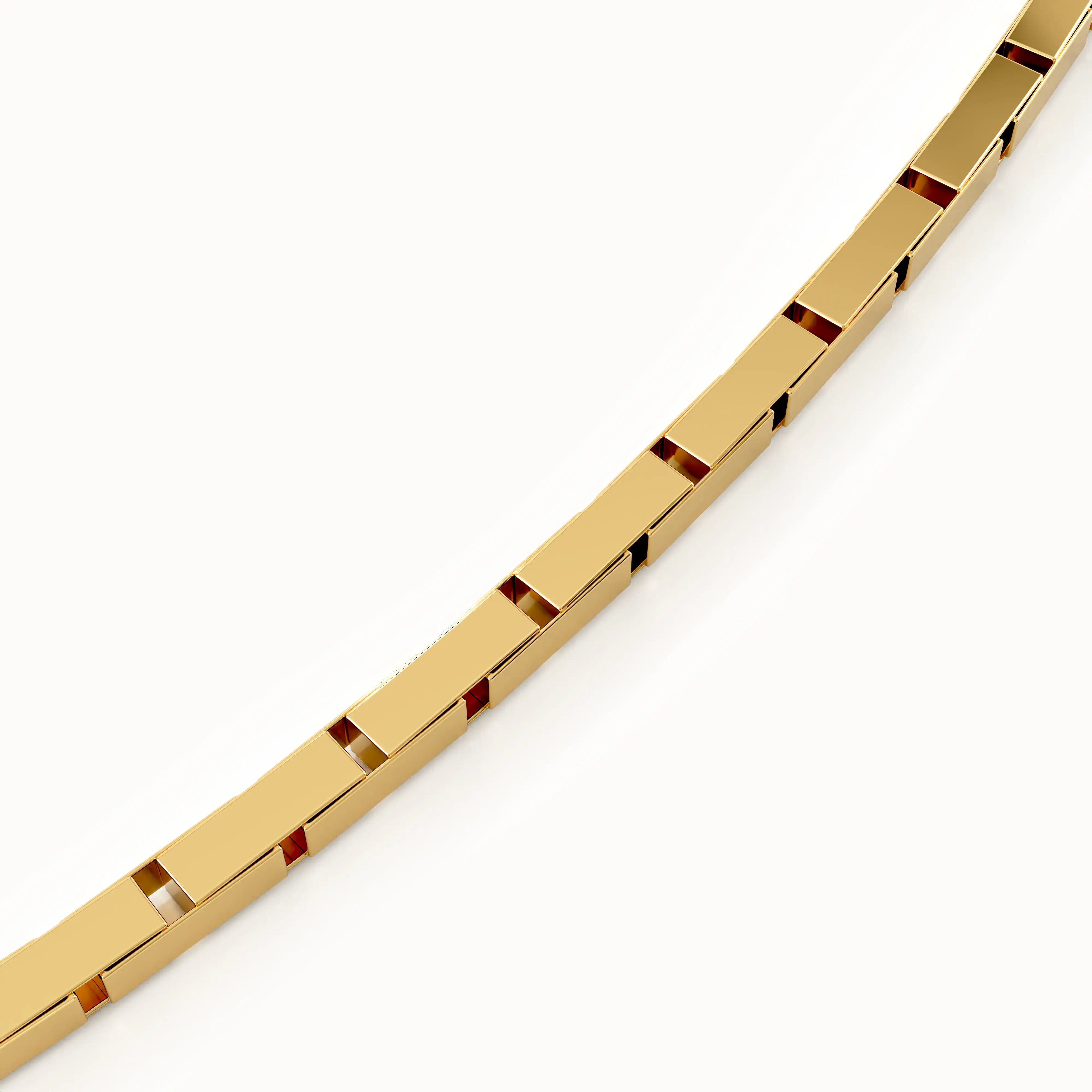 Rectangle Link Chain Necklace brennmore