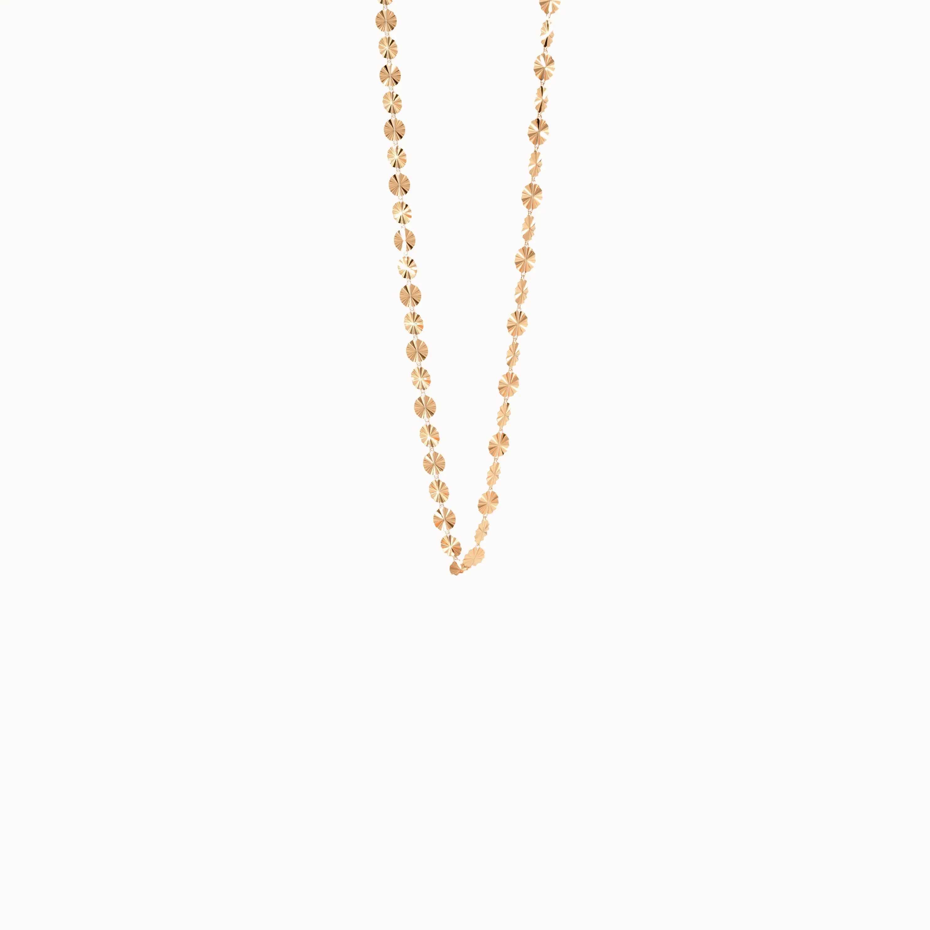 Textured Chain Necklace in 14k Gold - BRENNMORE 