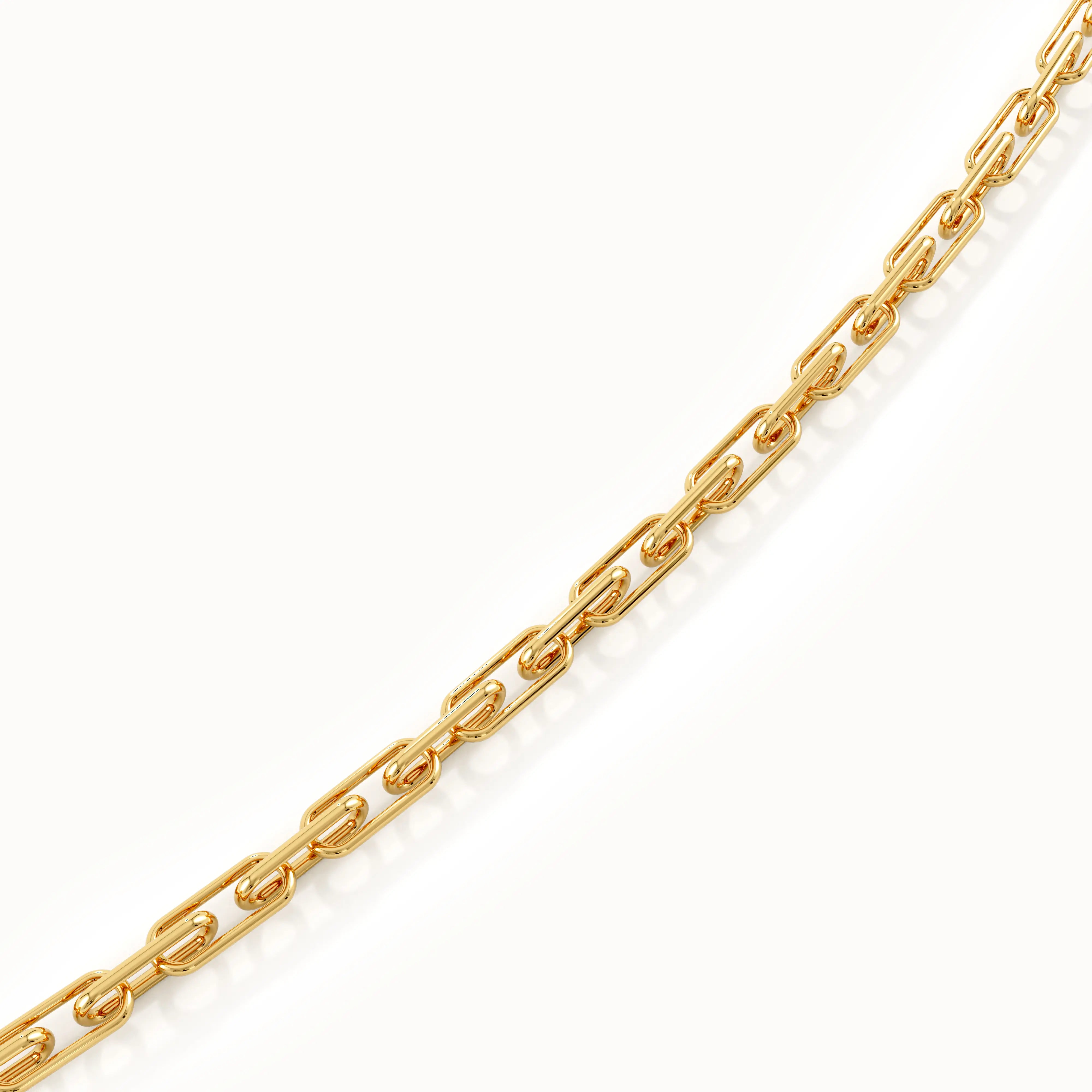Slim Link Chain Necklace in 14k Gold brennmore
