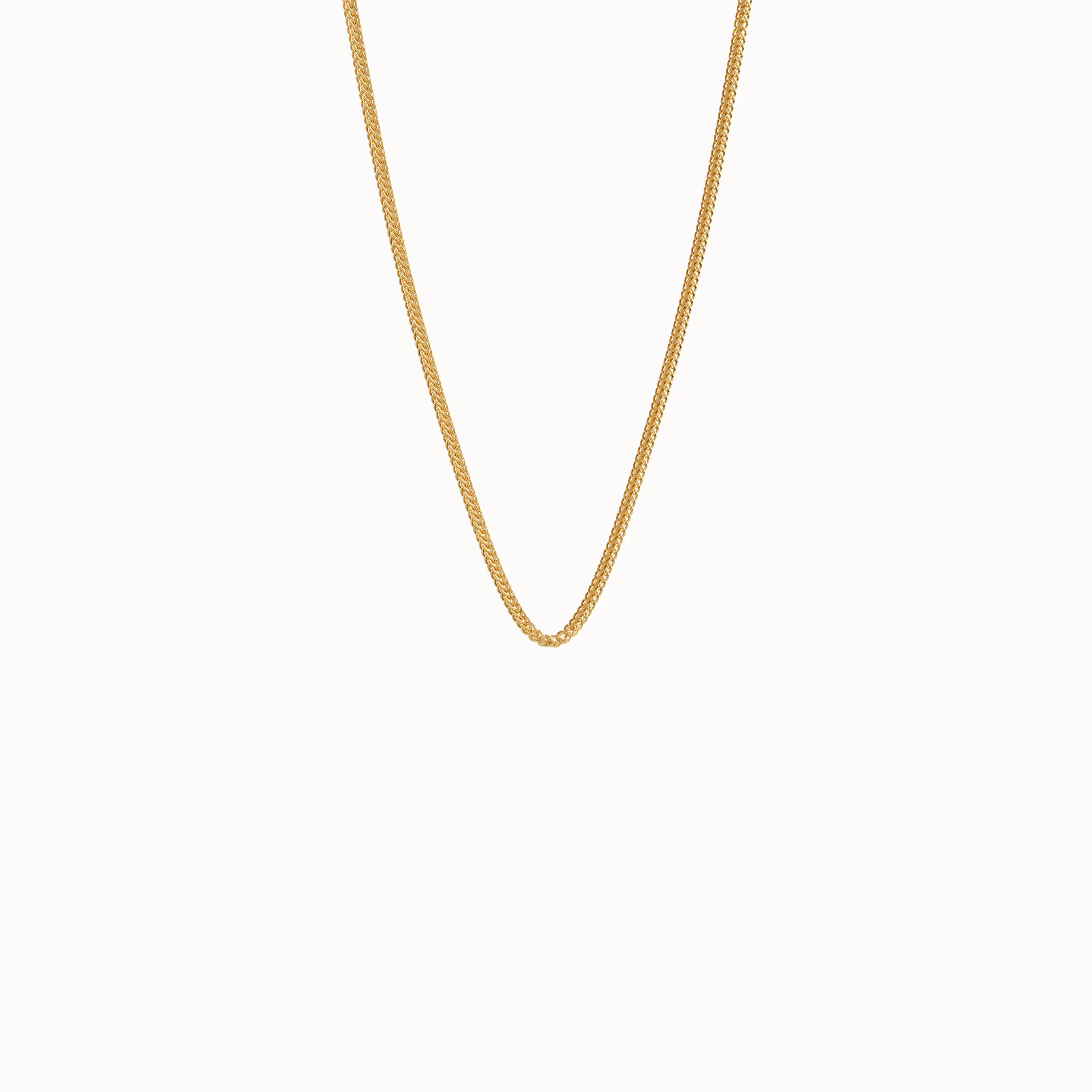 Wheat Chain Necklace in Gold - BRENNMORE 