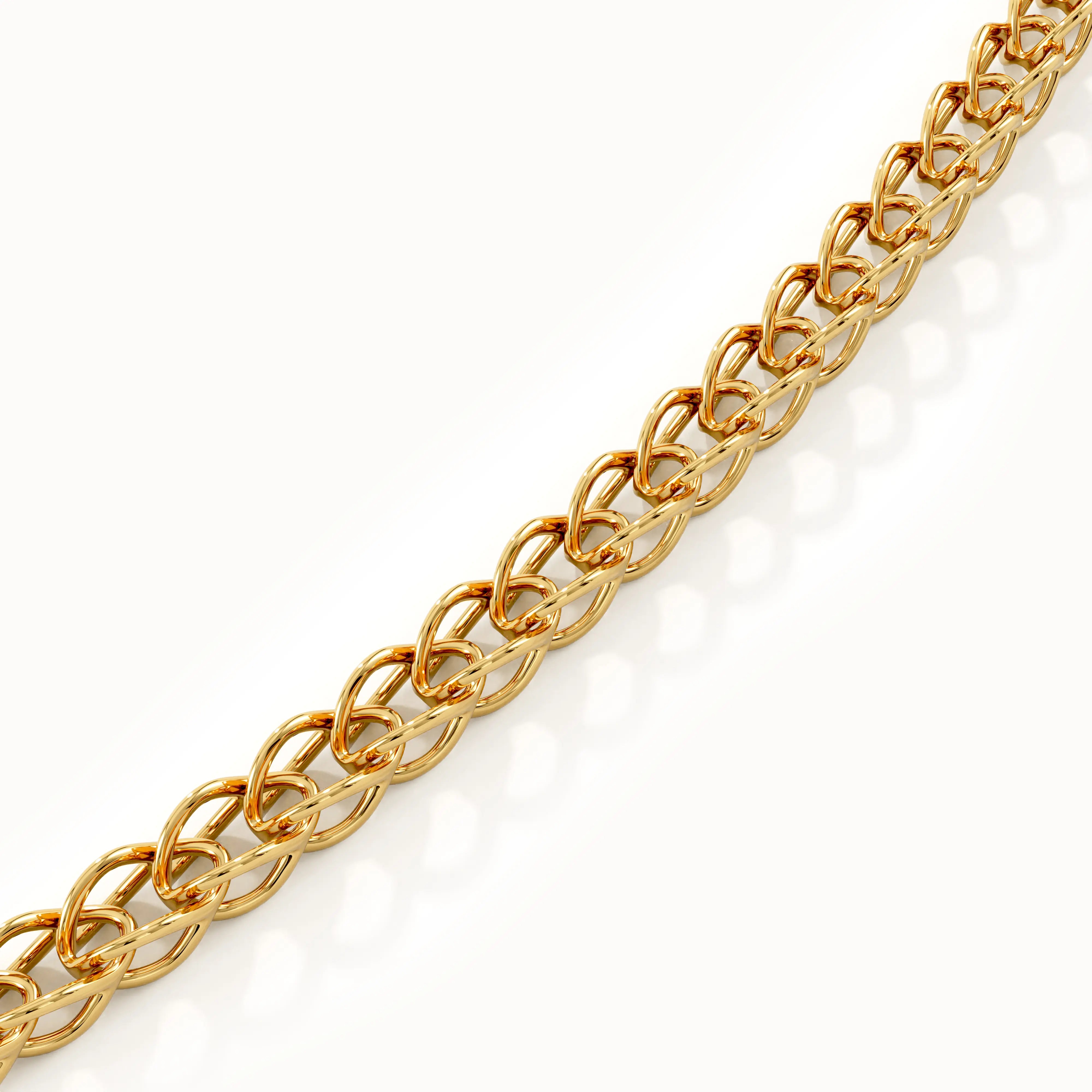 Wheat Chain Necklace in Gold brennmore