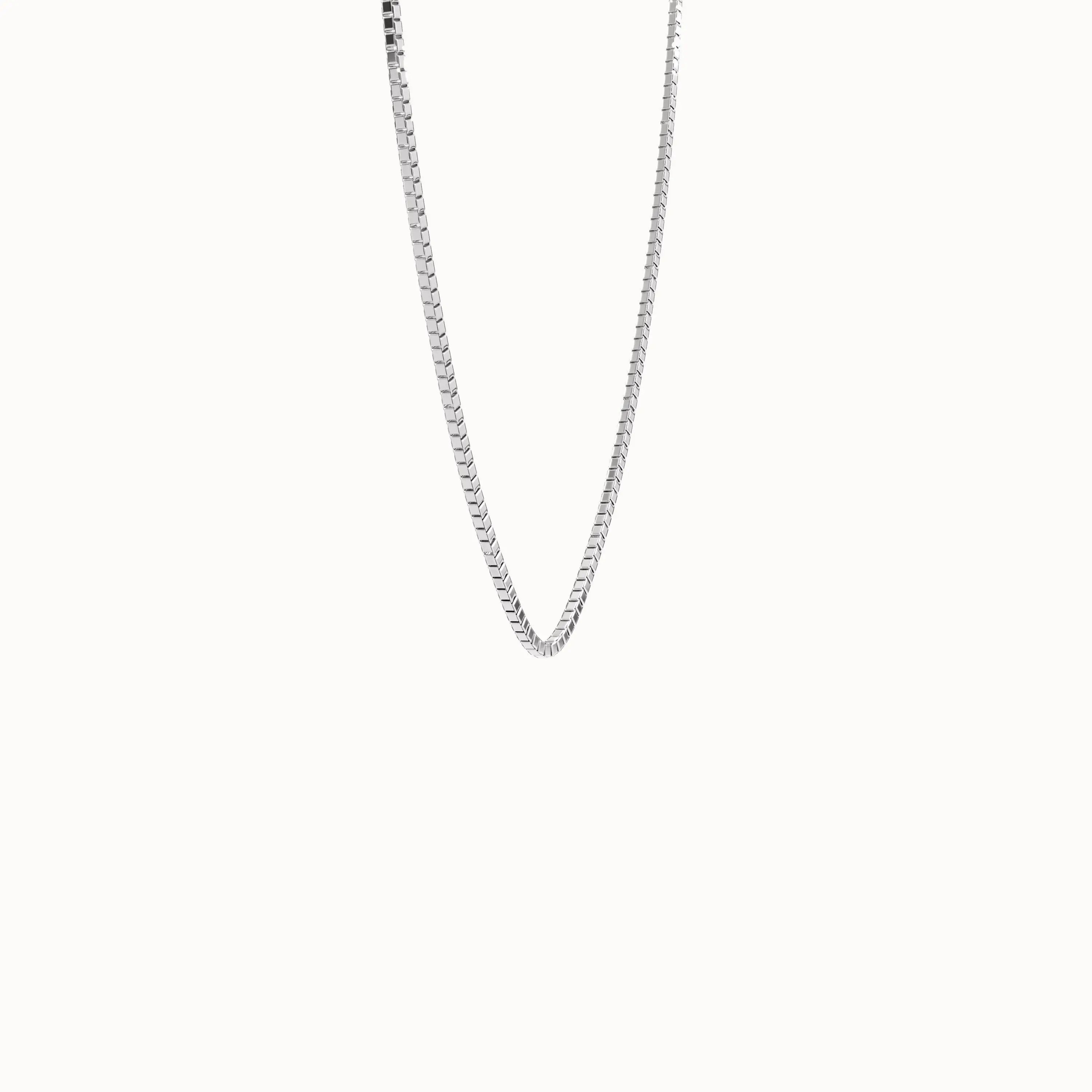 Box Chain Necklace in 14k Gold - BRENNMORE 