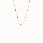 Mixed Metal Bar Chain Necklace - BRENNMORE 