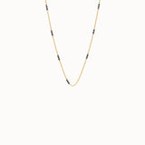 Mixed Metal Bar Chain Necklace - BRENNMORE 