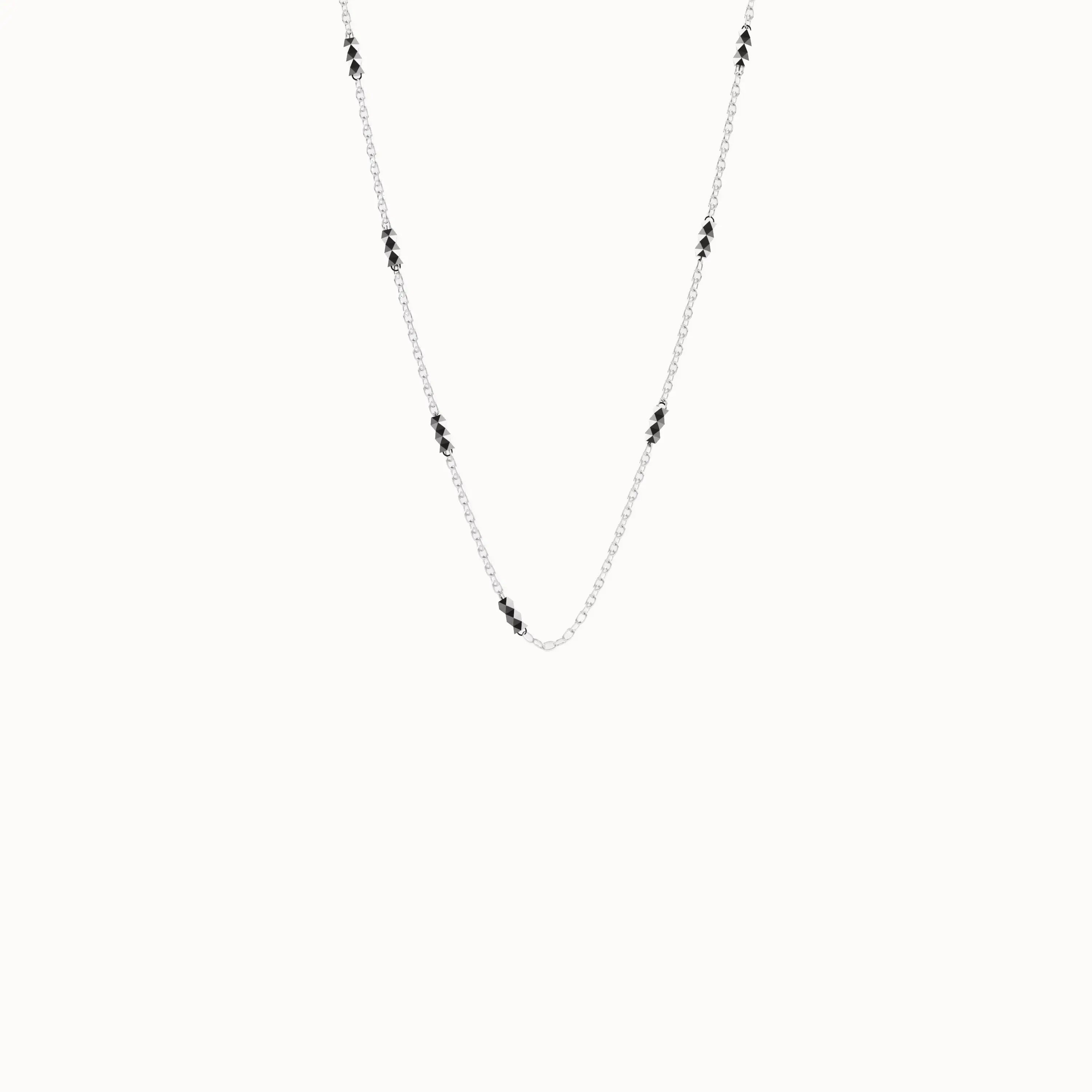 Mixed Metal Bar Chain Necklace - BRENNMORE 
