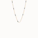Mixed Metal Bar Chain Necklace - BRENNMORE 
