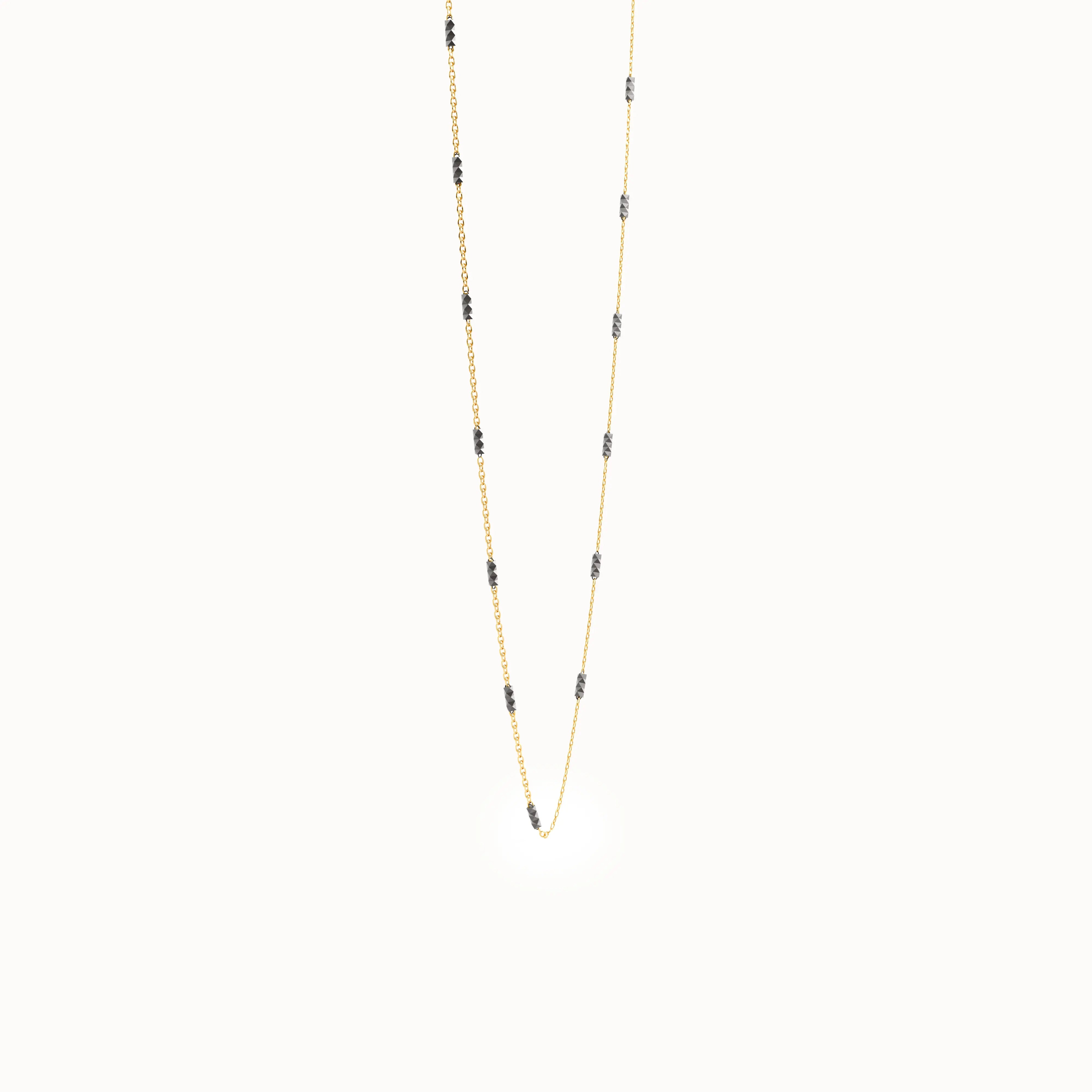 Mixed Metal Bar Chain Necklace brennmore