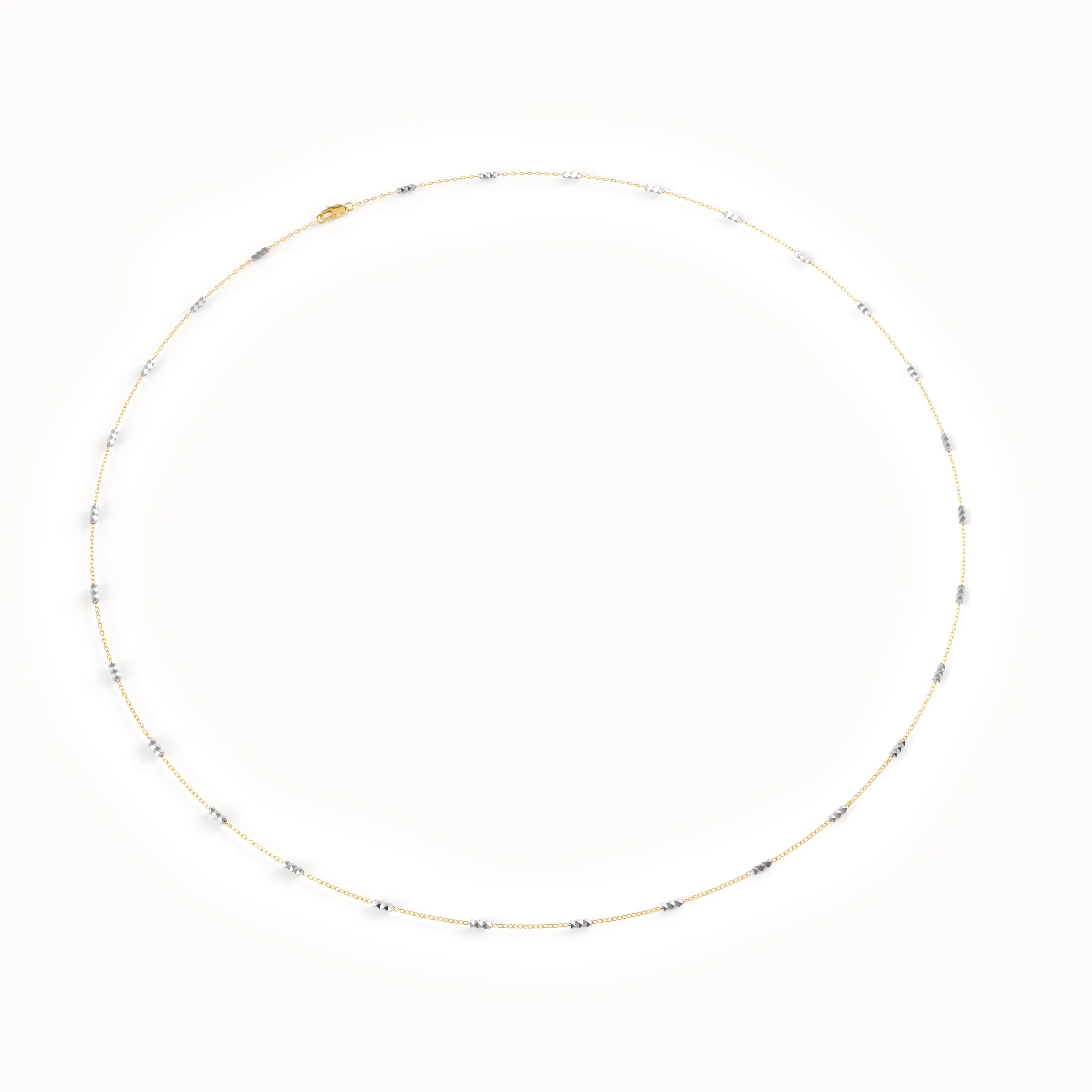 Mixed Metal Bar Chain Necklace brennmore