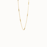 Bar Chain Necklace in Gold - BRENNMORE 