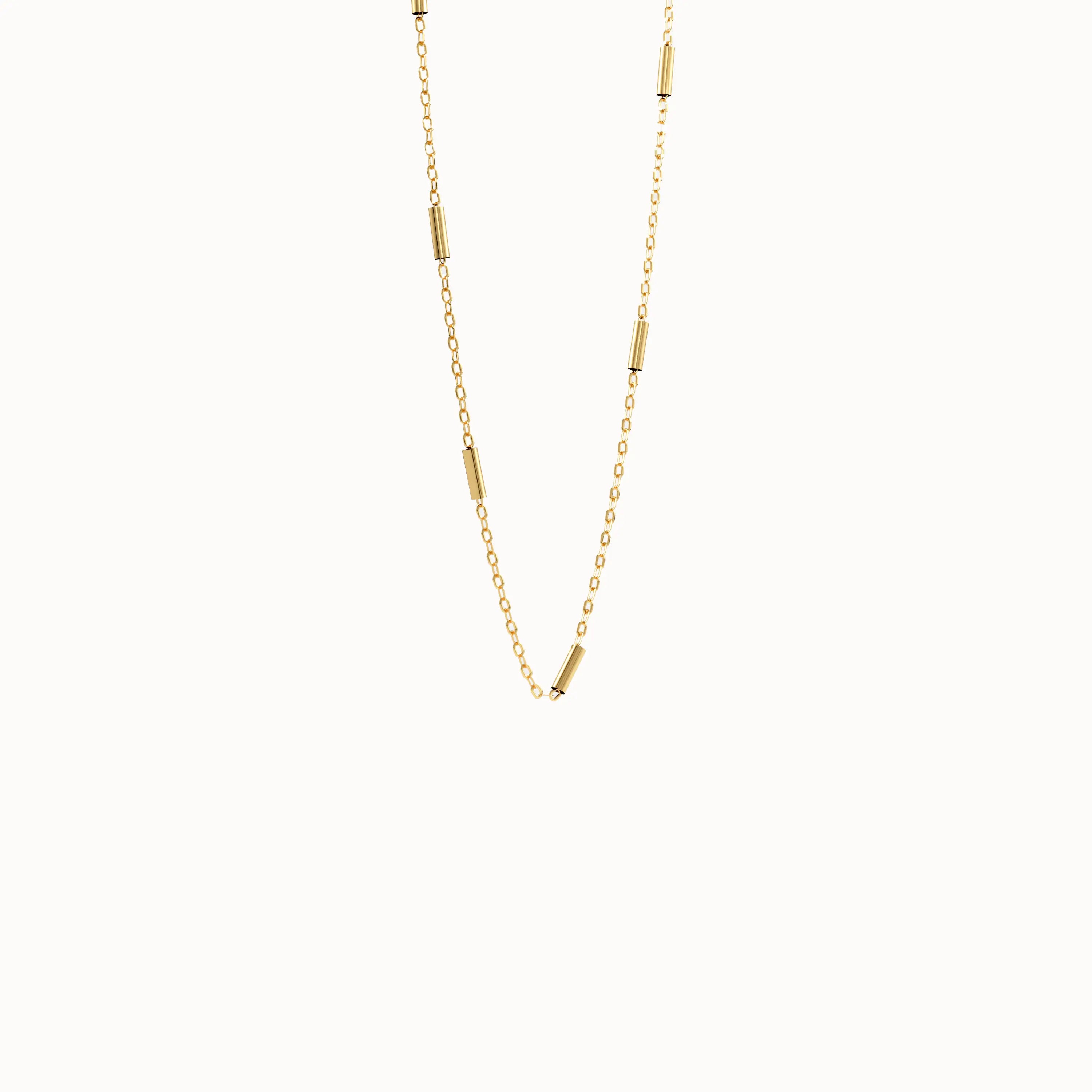 Bar Chain Necklace in Gold - BRENNMORE 