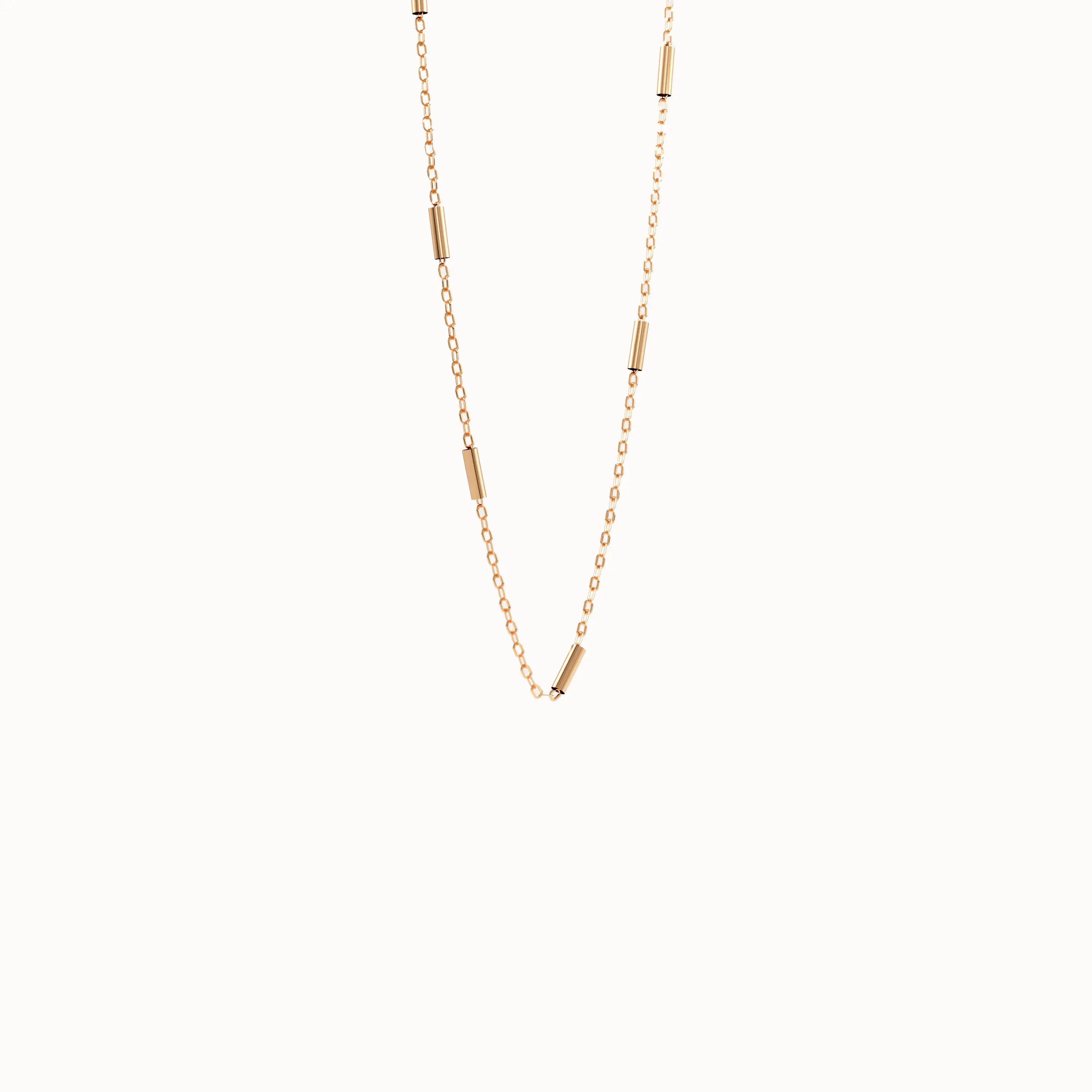 Bar Chain Necklace in Gold - BRENNMORE 