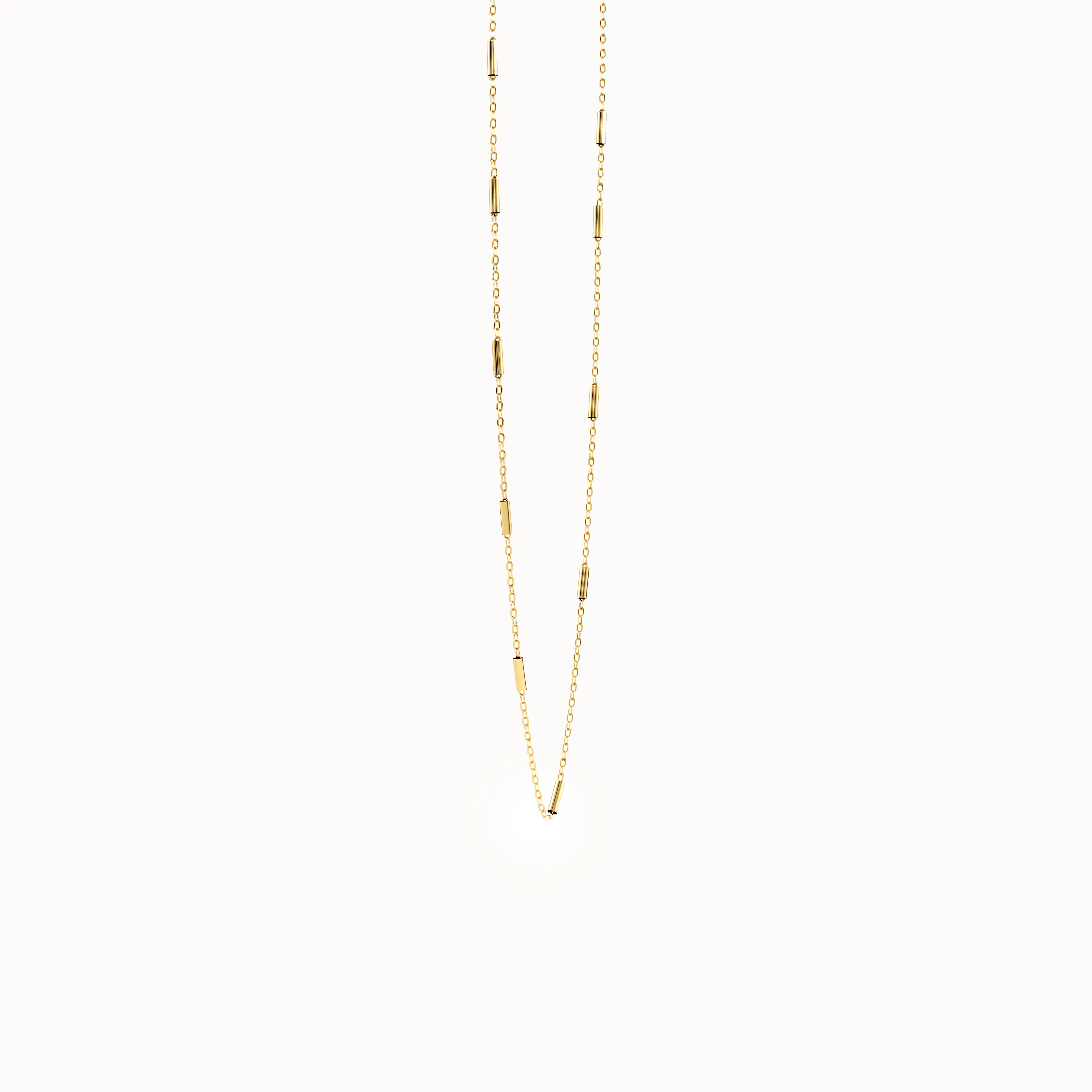 Bar Chain Necklace in Gold brennmore