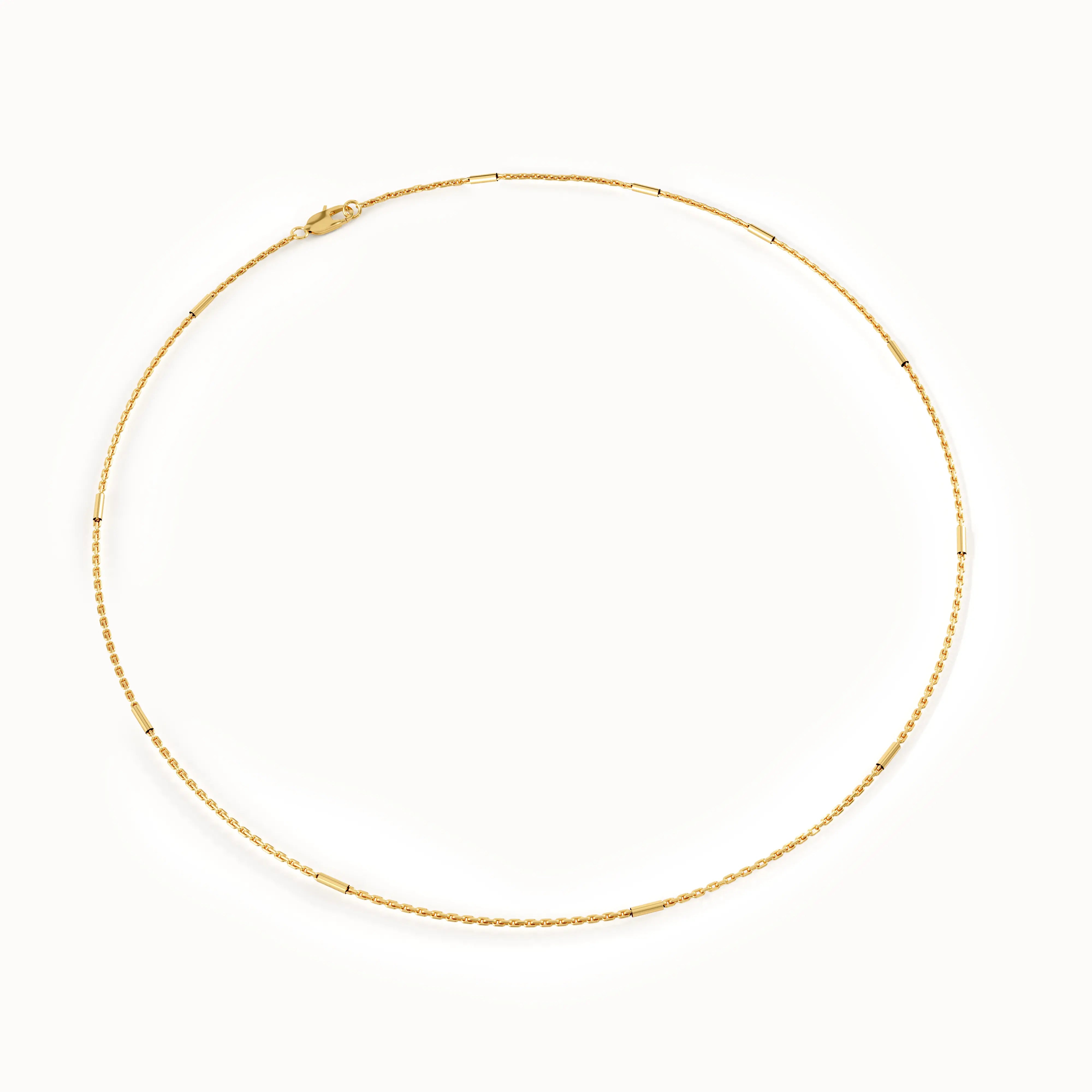 Bar Chain Necklace in Gold brennmore