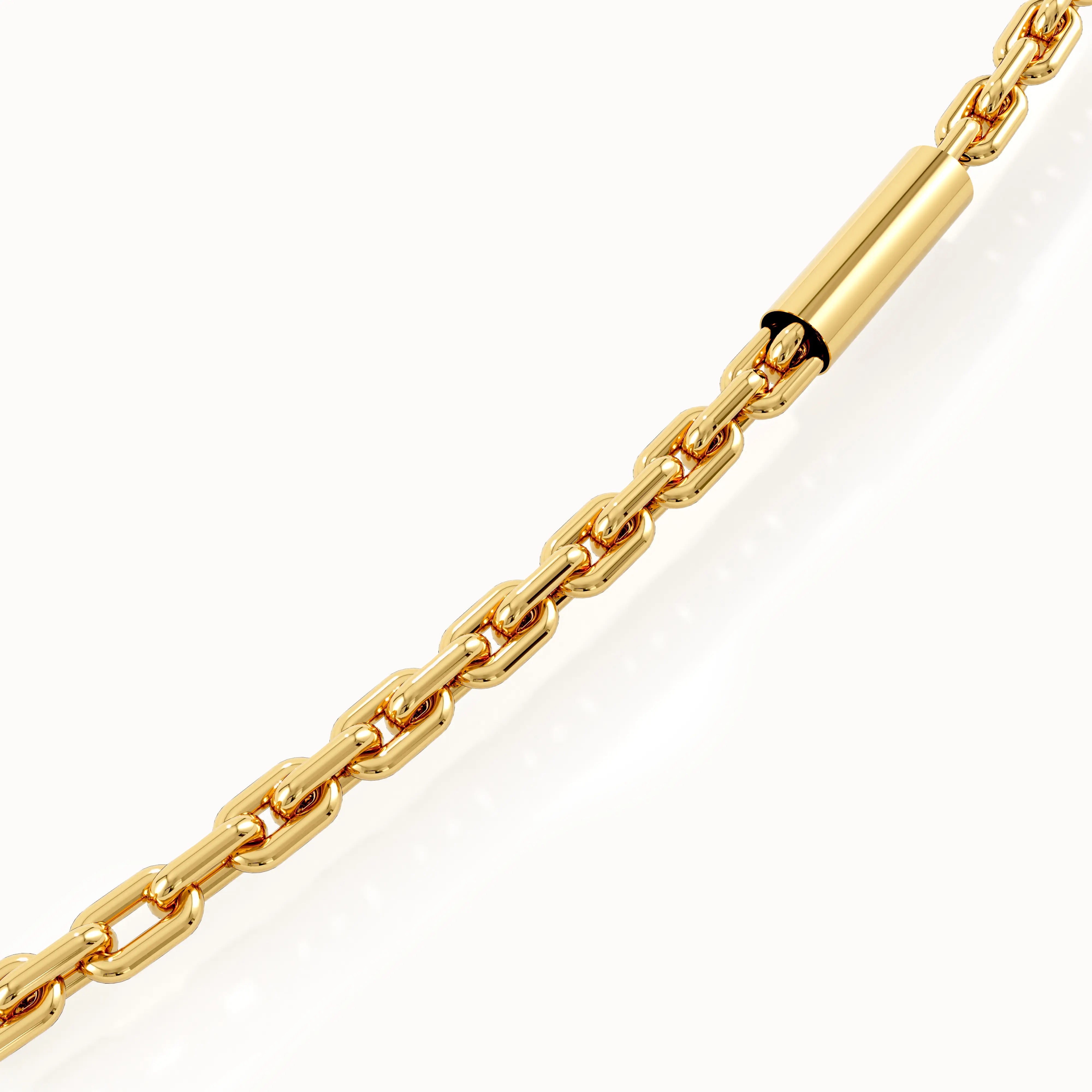 Bar Chain Necklace in Gold brennmore