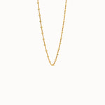 14k Solid Gold Dot Chain Necklace - BRENNMORE 