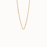 14k Solid Gold Dot Chain Necklace - BRENNMORE 