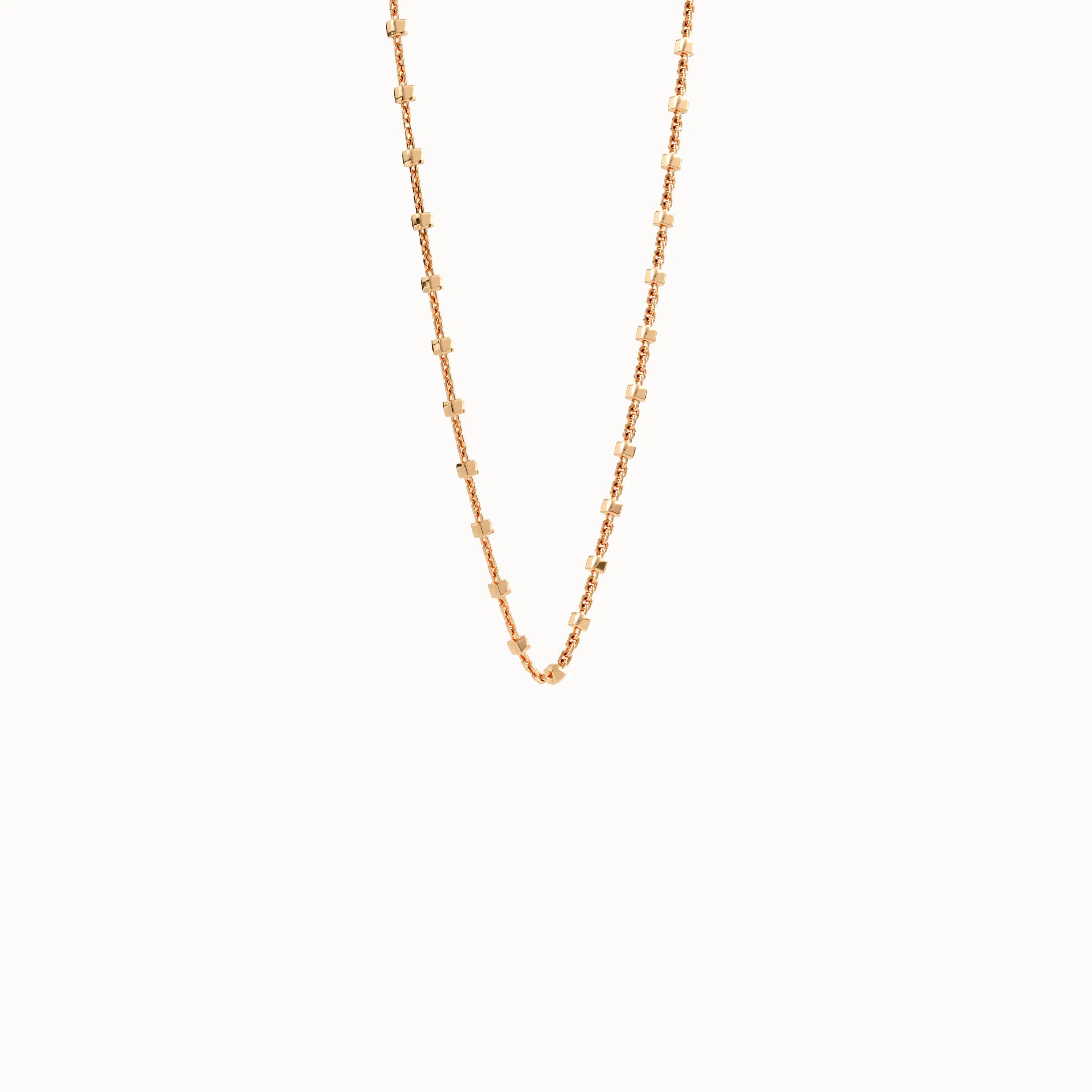 14k Solid Gold Dot Chain Necklace - BRENNMORE 
