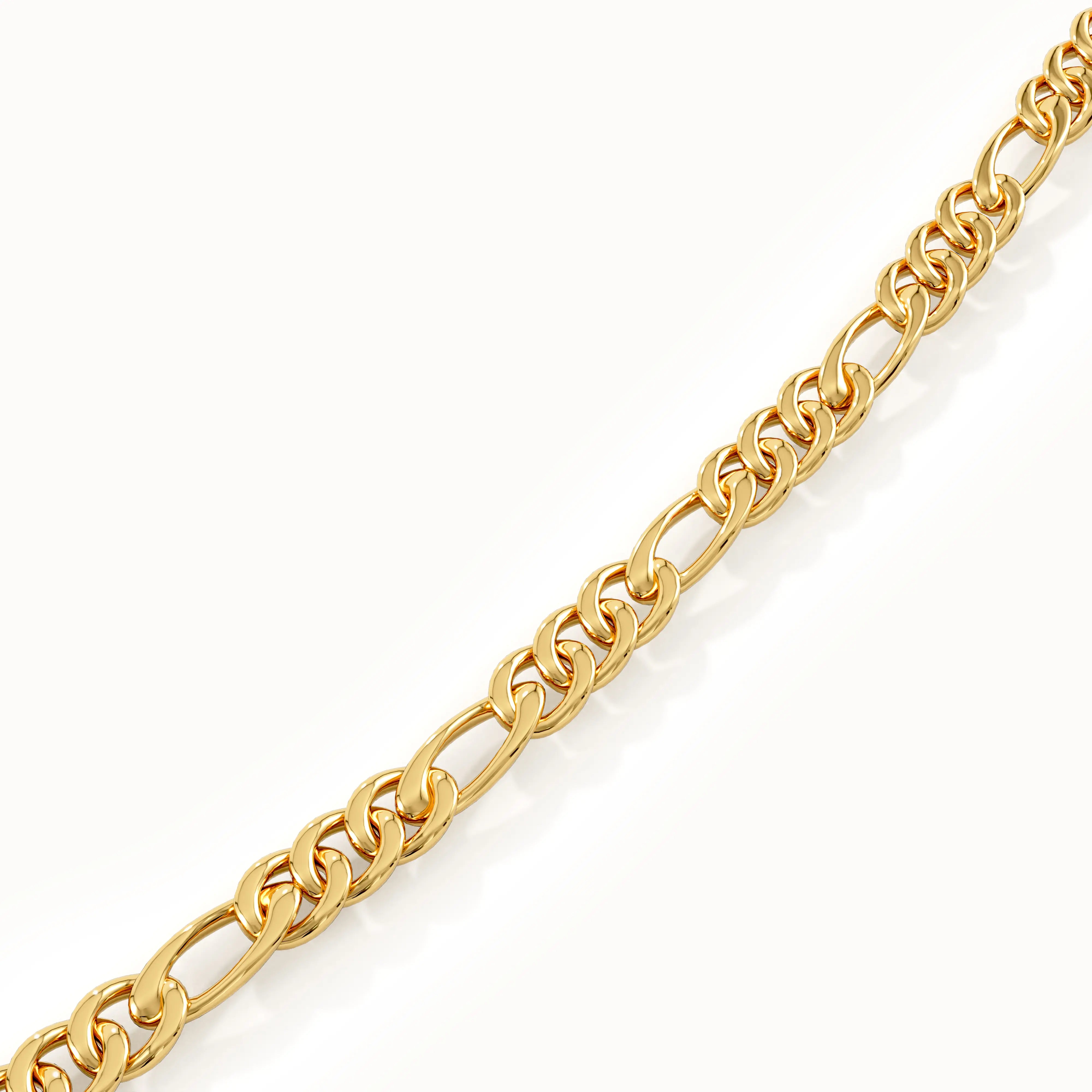 Slim Figaro Chain in Gold brennmore
