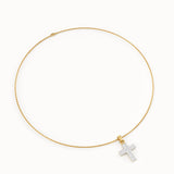 Textured Cross Pendant Necklace