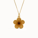 Textured Flower Necklace