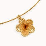 Textured Flower Necklace