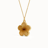 Textured Flower Necklace