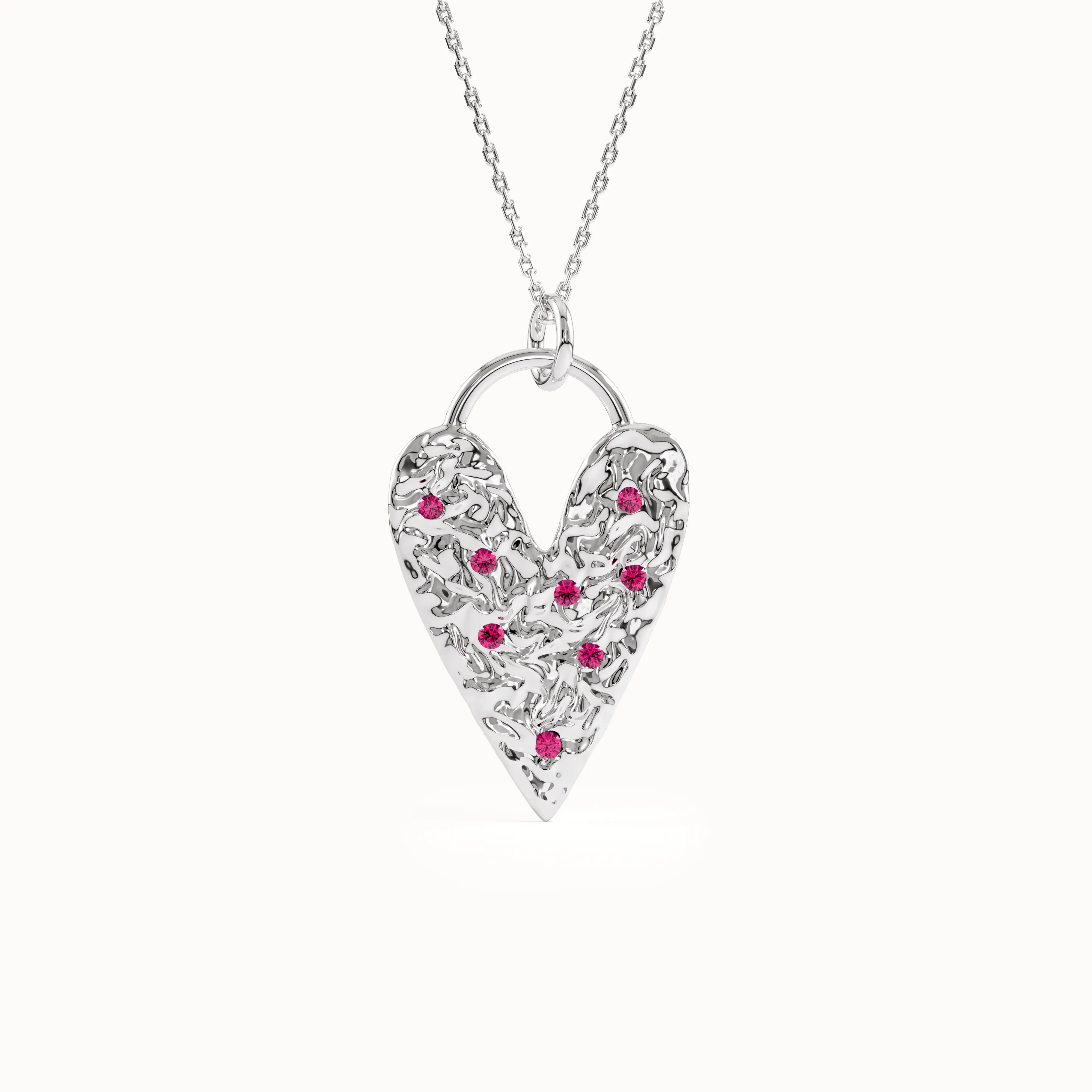 Textured Heart Necklace