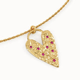 Textured Heart Necklace