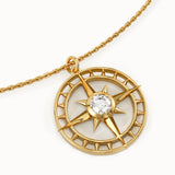 Round Compass Pendant Necklace