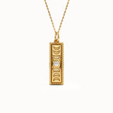 Celestial Rectangle Pendant Necklace