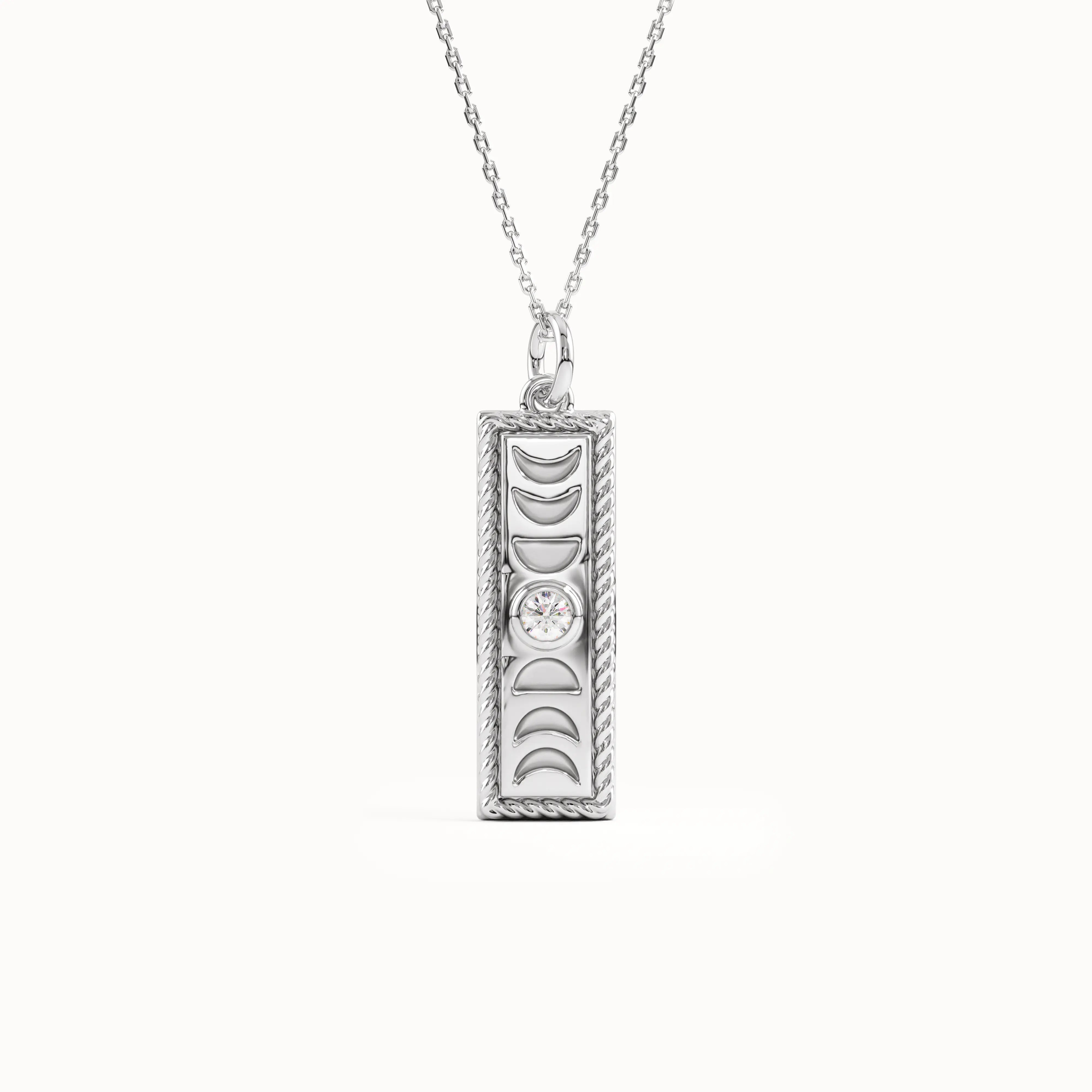 Celestial Rectangle Pendant Necklace