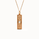 Celestial Rectangle Pendant Necklace